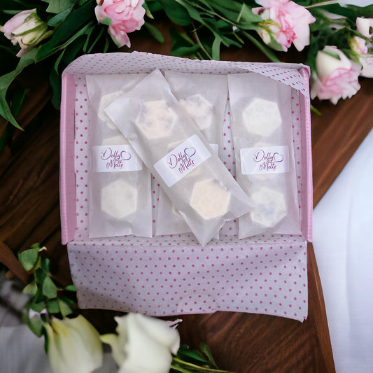 VARIETY BOX, 12 Eco Friendly Botanical Wax Melts in 4 different fragrances. Vegan friendly.